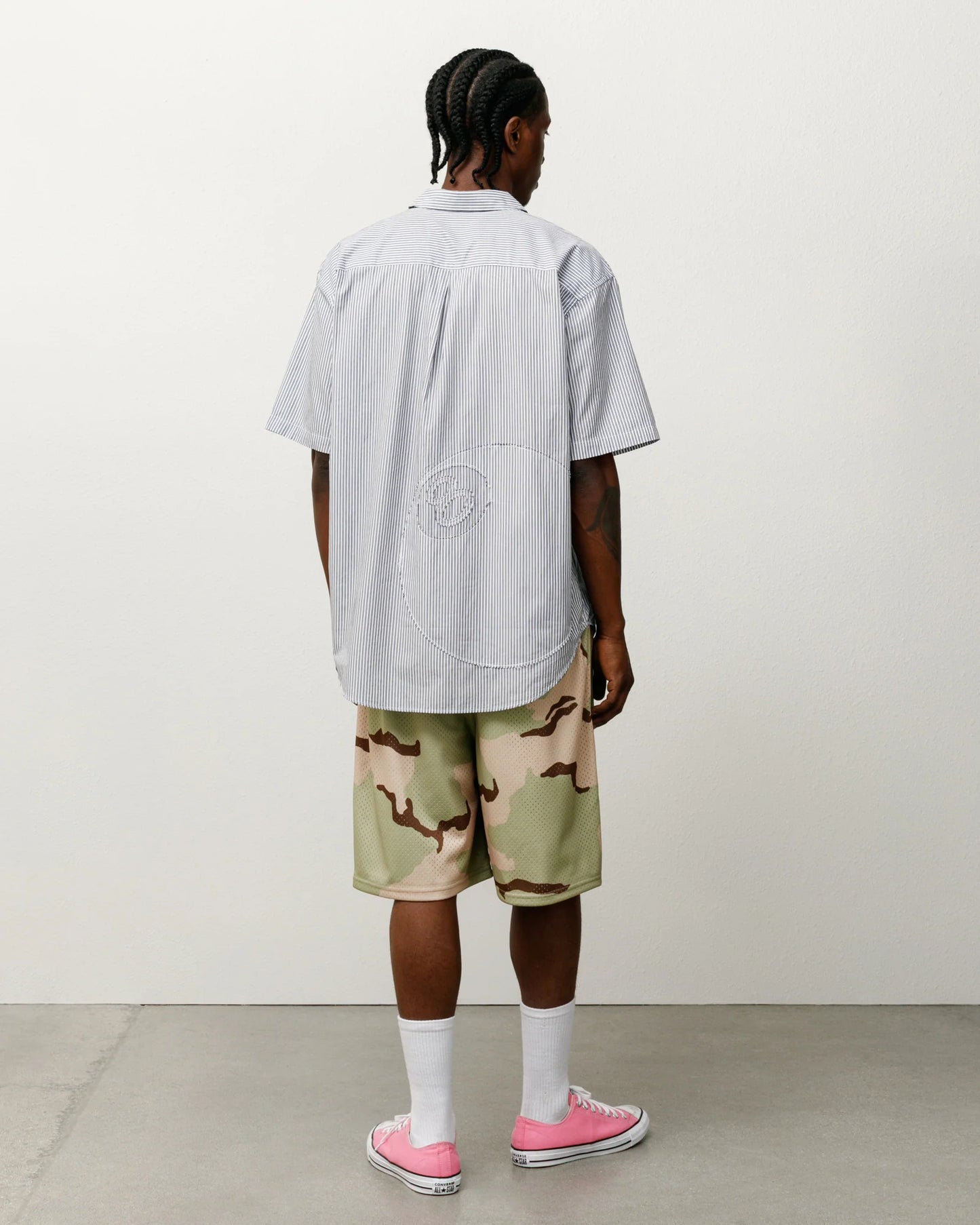 STUSSY BOXY SS SHIRT 8 BALL STRIPE