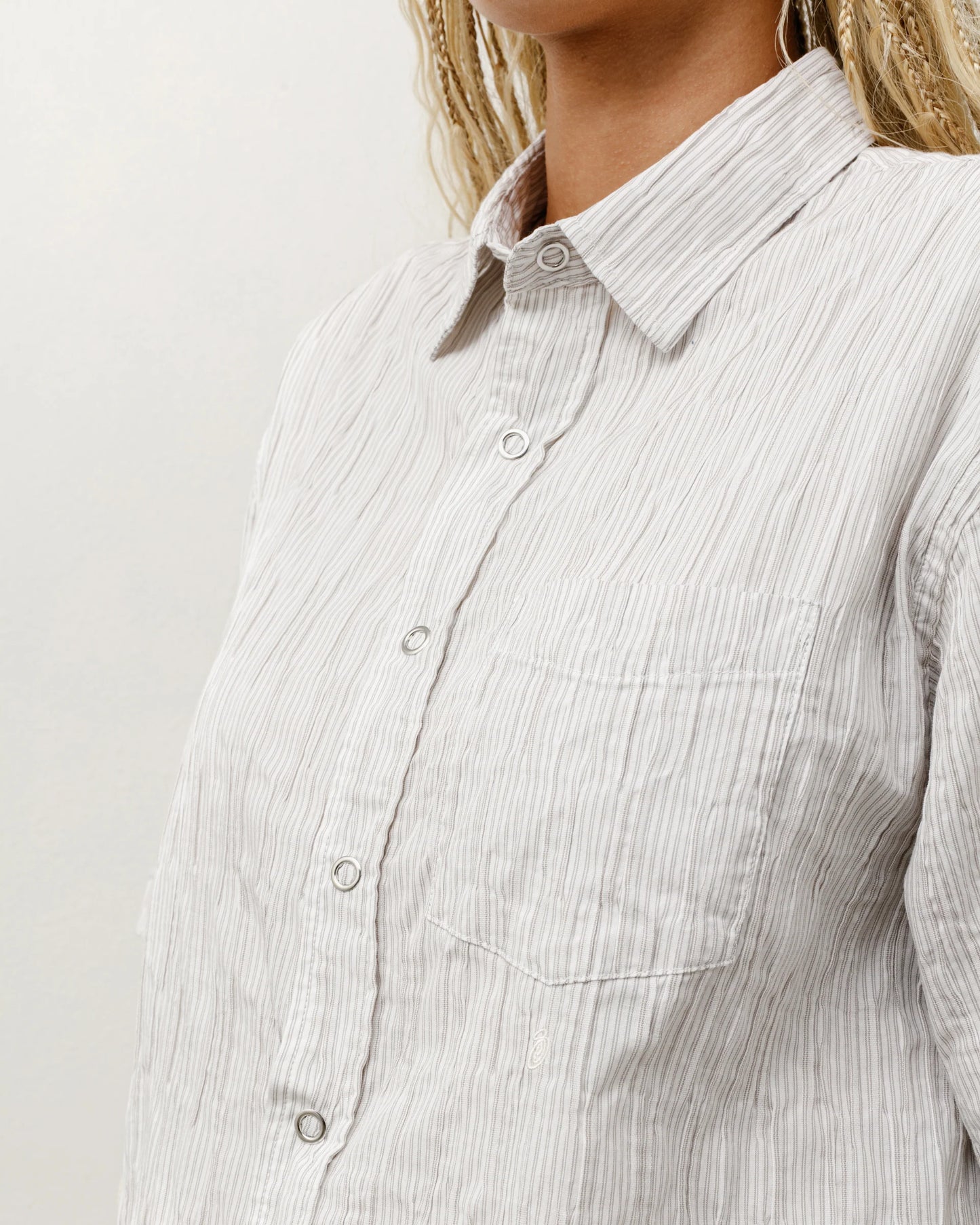STUSSY WAVY STRIPED SHORT SLEEVE SHIRT