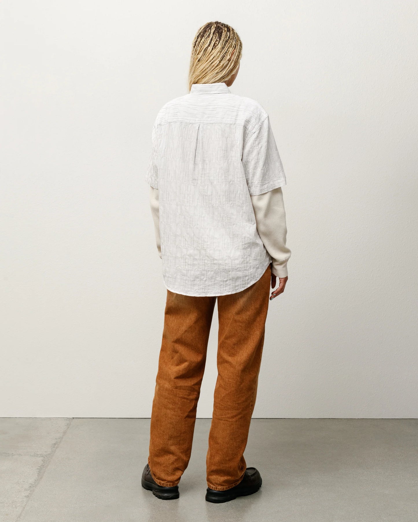 STUSSY WAVY STRIPED SHORT SLEEVE SHIRT