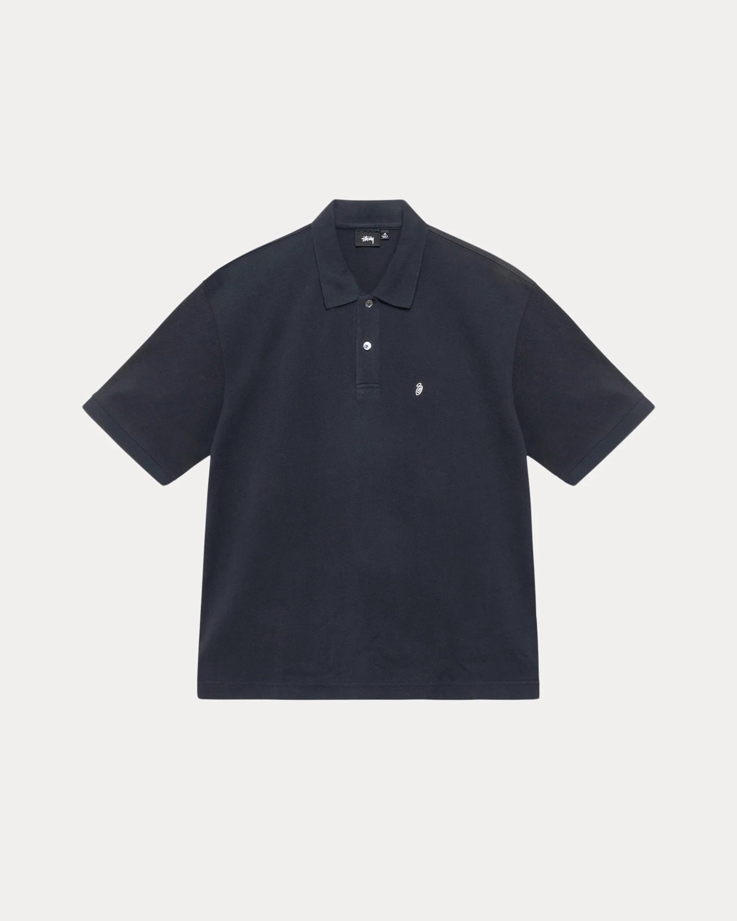 STUSSY CLASSIC PIQUE POLO BLACK