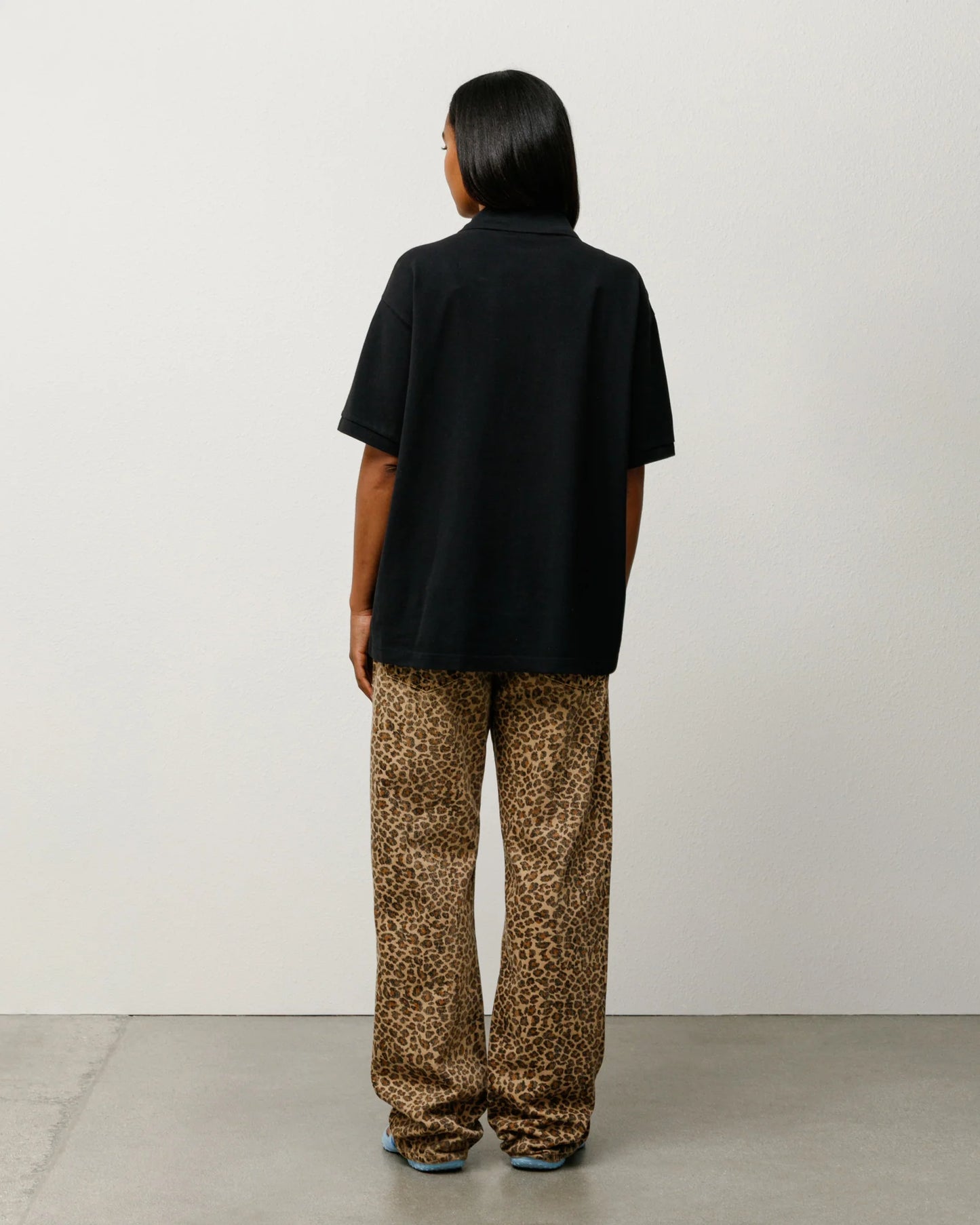 STUSSY CLASSIC PIQUE POLO BLACK