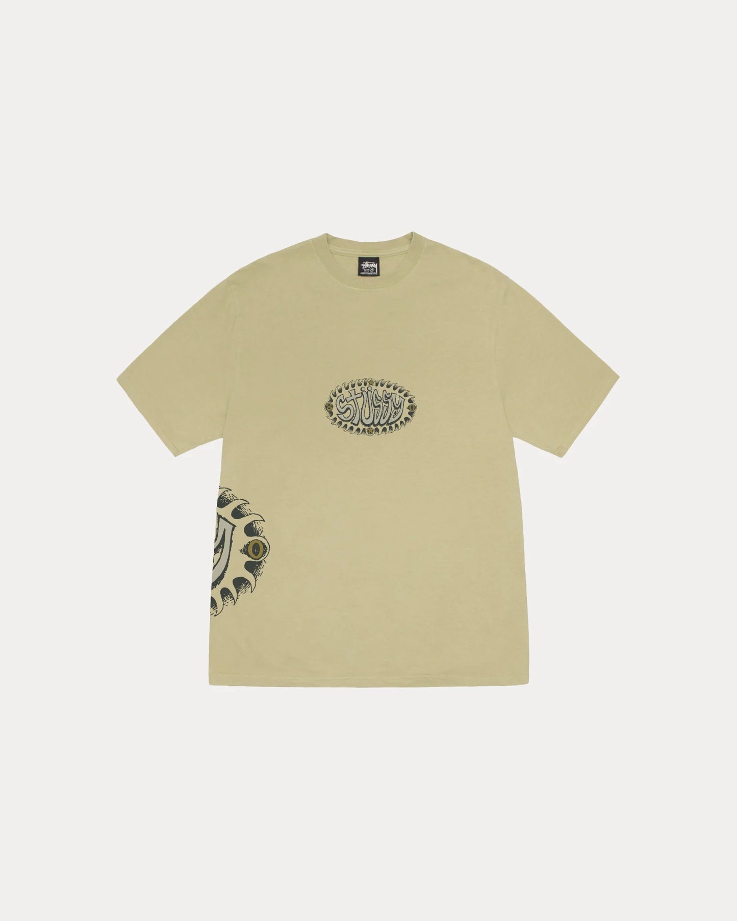STUSSY WAVE OVAL TEE PIGMENT DYED