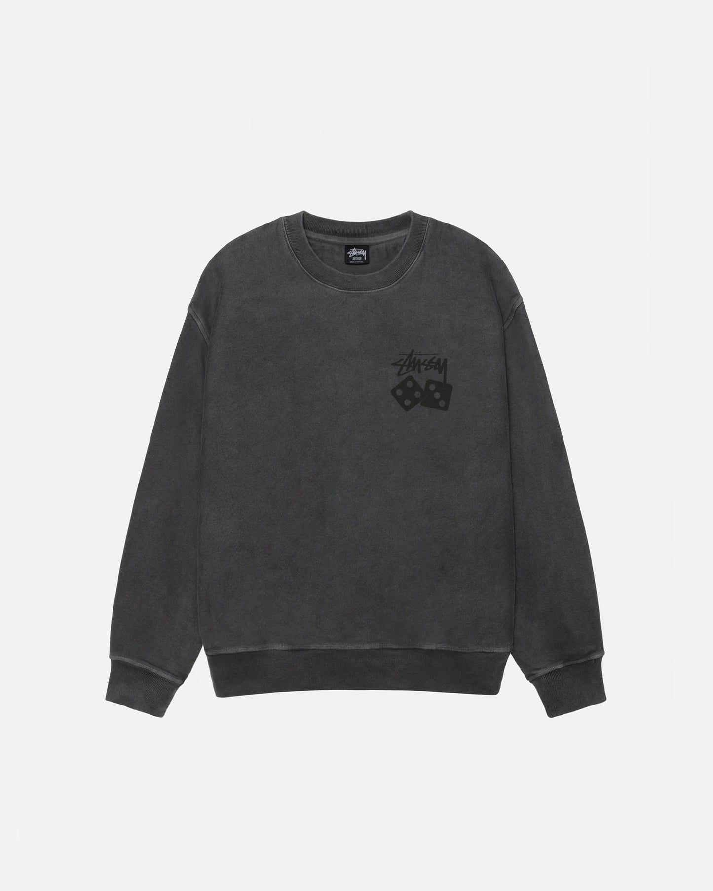 STUSSY DICE LONG SLEEVE PIGMENT DYED TEE