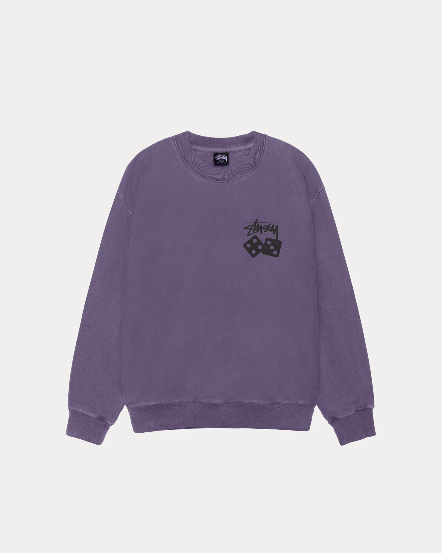 STUSSY DICE LONG SLEEVE PIGMENT DYED TEE