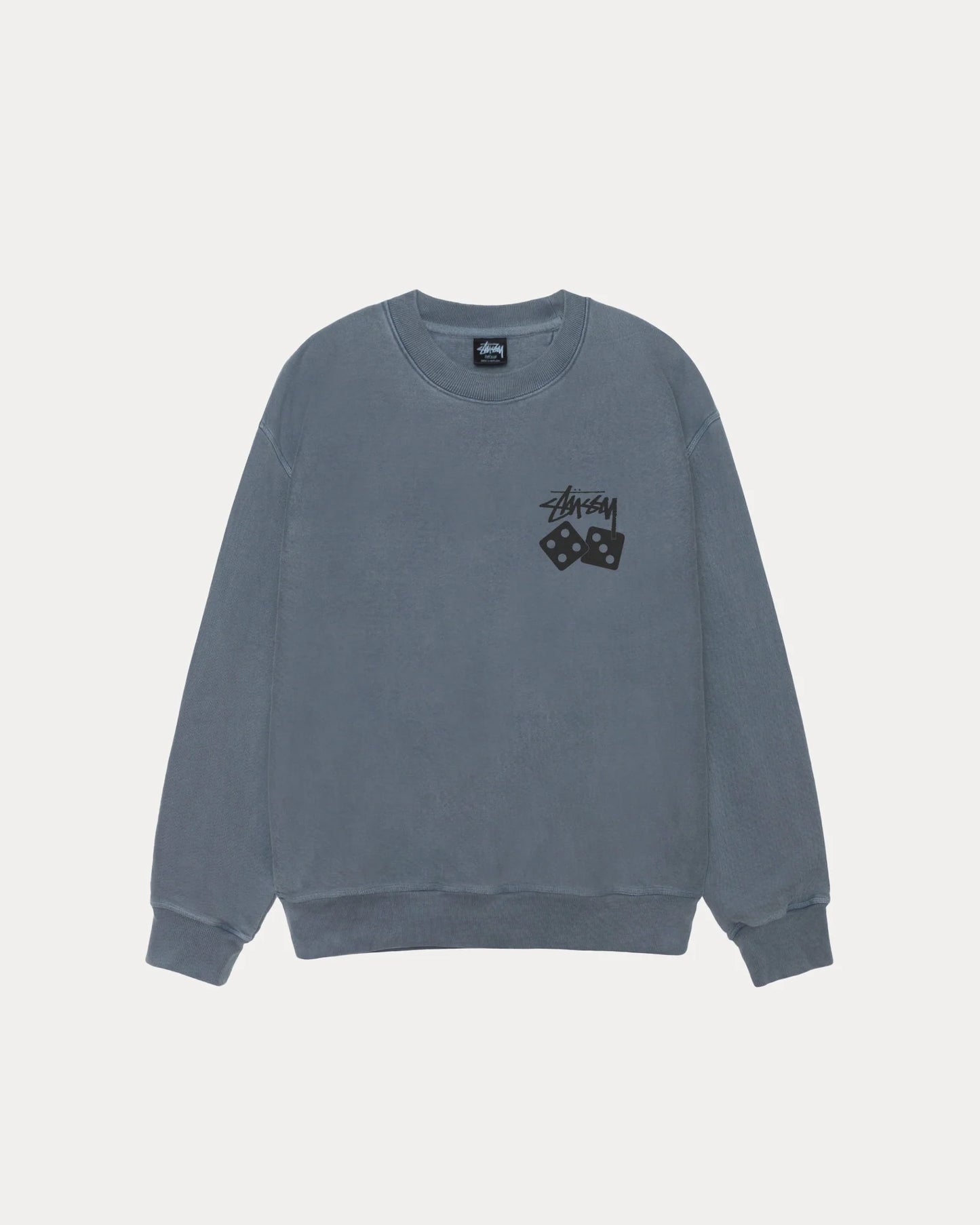 STUSSY DICE LONG SLEEVE PIGMENT DYED TEE