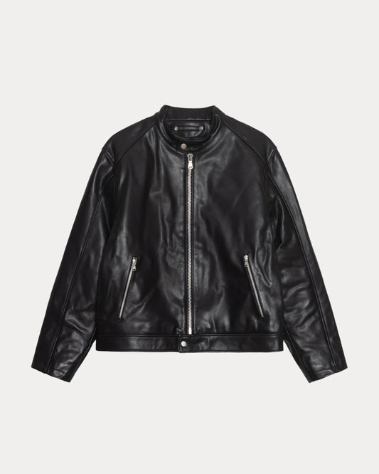 STUSSY CAFE RACER LEATHER JACKET