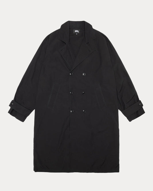 STUSSY LIGHTWEIGHT SURFMAN TRENCH BLACK