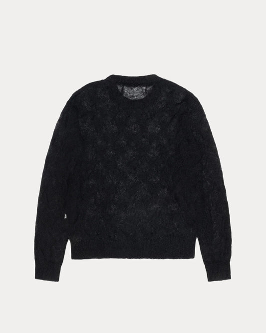 STUSSY LOOSE KNIT CROSS CABLE SWEATER